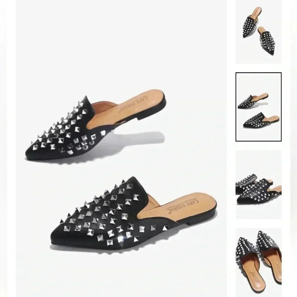 Cape Robbin Enny Black Loafer/Flat with Rhinestone Stud Size 7.5‎ - Picture 1 of 5